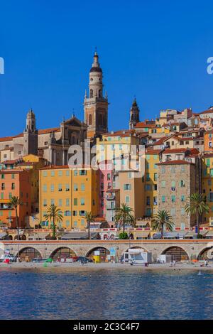 Stadt Menton in Frankreich Stockfoto