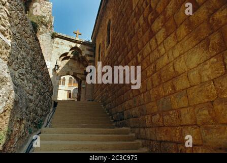 Libanon Kloster St. Antoine Mar Kozhaya Maronite in den libanesischen Bergen Stockfoto