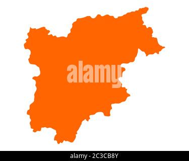 Karte von Trentino-südtirol. Stockfoto