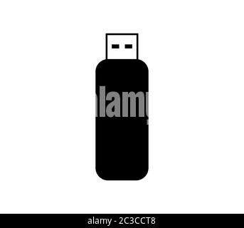 Symbol für USB-Laufwerk in Vektor auf weißem Hintergrund Stockfoto