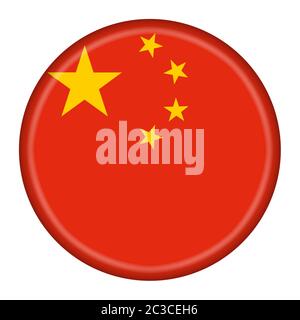 Abbildung der Schaltflächen einer Volksrepublik China mit Clipping-Pfad Stockfoto