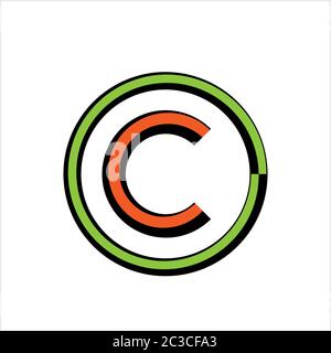 Copyright Symbol, Copyright Buchstabe C Symbol Vektor Kunst Illustration Stock Vektor