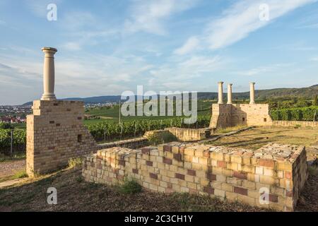 Villa Rustica Weilberg, Altes römisches Weingut bei Bad Duerkheim in Rheinland-Pfalz, Deutschland Stockfoto