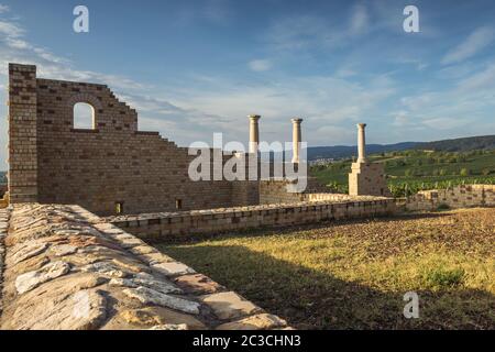 Villa Rustica Weilberg, Altes römisches Weingut bei Bad Duerkheim in Rheinland-Pfalz, Deutschland Stockfoto