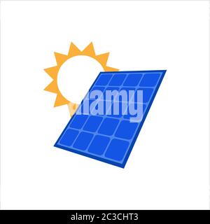 Solar Energy Icon Vektor Kunst Illustration Stock Vektor