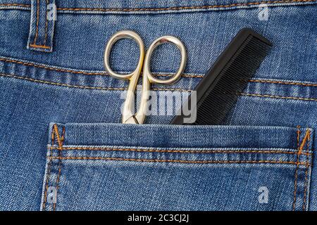 Denim als Textur, Nahaufnahme und Hintergrund. Stockfoto