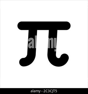 Pi Griechischer Buchstabe Symbol, Pi Mathematisches Symbol Vektor Kunst Illustration Stock Vektor