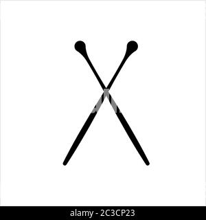 Drumsticks Icon, Drum Playing Stick Vektor-Kunst Illustration Stock Vektor