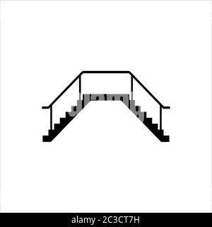 Treppen Symbol, Web Design Vektor Kunst Illustration Stock Vektor