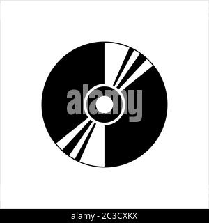 Dvd-Cd-Symbol Vektorgrafik Illustration Stock Vektor