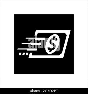 Fast Cash Icon, Fast Bill Icon Vektor Art Illustration Stock Vektor