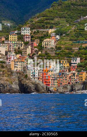 In Riomaggiore Cinque Terre - Italien Stockfoto