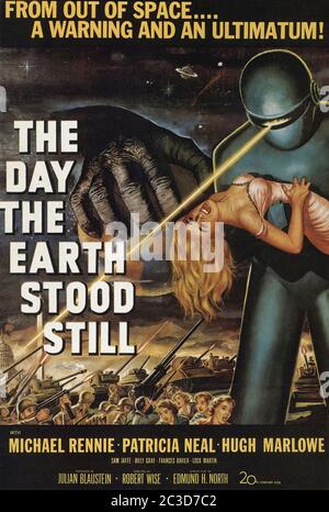Der Tag, an dem die Erde still stand - Vintage Movie Poster Stockfoto