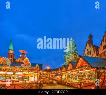 Weihnachtsmarkt in Frankfurt am Main Stockfoto