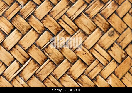 Geschlossen bis Holz weben strukturierten Hintergrund Stockfoto