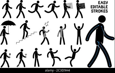 Leicht editierbares Piktogramm man Stock Vektor