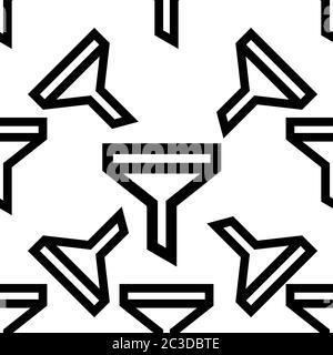 Filter Symbol Nahtloses Muster, Hinzufügen Anwenden Entfernen Sortieren Verschiedene Aufgabe Filter Symbol Vektor-Kunst Illustration Stock Vektor