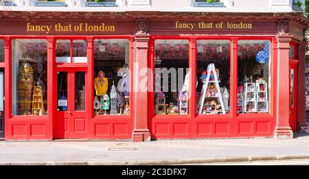 Das ist London. Ein Souvenirladen des British Museum. Stockfoto