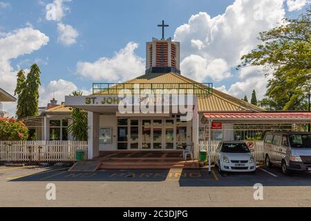 Kuala Belait, Brunei - 3. Dezember 2018: Katholische Kirche St. John Stockfoto