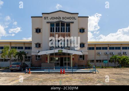 Kuala Belait, Brunei - 3. Dezember 2018: St. John's School, gegründet von der katholischen Kirche St. John in 1929 Stockfoto