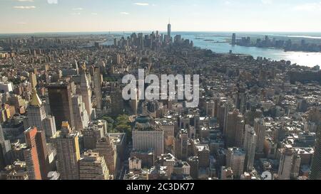 Blick auf die Skyline von Manhattan in new york Stockfoto