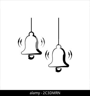 Klingelnde Glocke Symbol, Klingelnde Glocke Sound Symbol Vektor-Kunst Illustration Stock Vektor