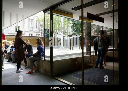 Der Zen-Garten von Maison européenne de la photographie.Paris.Frankreich Stockfoto