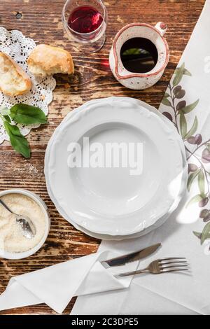 Italienische Tischset Stockfoto