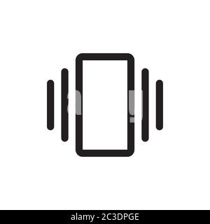 Vibrationsmodus Symbol Design Vektor Illustration Stock Vektor