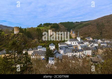 Dorf Esch sur Sicher in Luxemburg Stockfoto