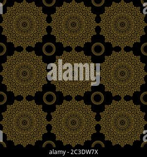 mandala Muster Gold Design Vektor Vorlage Stock Vektor