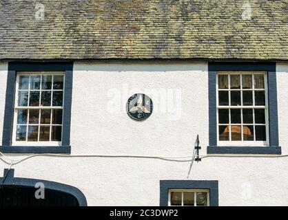 Logo des drei-Flügel-Radtourenclubs, Tweeddale Arms Hotel, Gifford, East Lothian, Schottland, Großbritannien Stockfoto