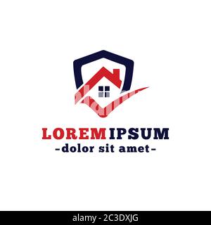 Vorlage für Immobiliendesign. Haus Logo Design. Vektor und Illustration. Stock Vektor