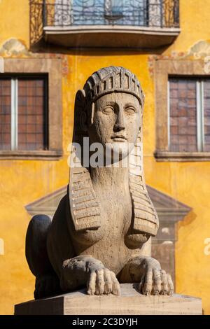 Sphinx Statue, Palma, Mallorca, Spanien Stockfoto