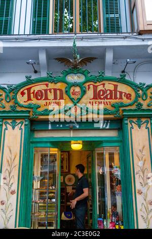 Forn des Teatre Restaurant in der Altstadt, Palma, Mallorca, Spanien Stockfoto