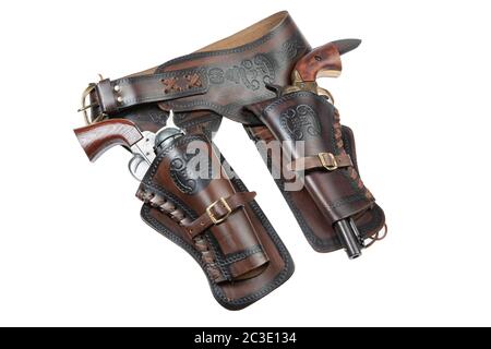 Cowboy Holster Und Revolver Stockfoto