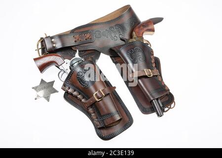 Cowboy Holster Und Revolver Stockfoto