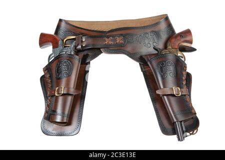Cowboy Holster Und Revolver Stockfoto