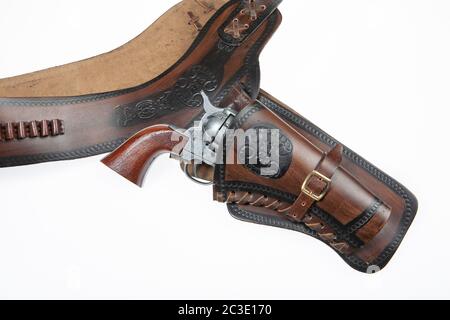 Cowboy Holster Und Revolver Stockfoto