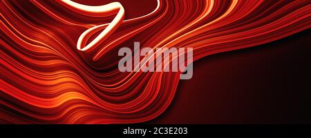 Hintergrund der roten Wellenlinien Stockfoto