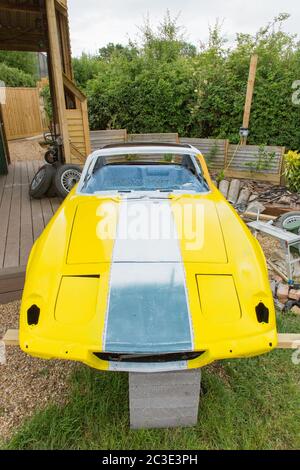 Lotus Elan +2 Classic Car Custom Whirlpool im Bau. Medstead, Alton, Hampshire England, Großbritannien. Stockfoto