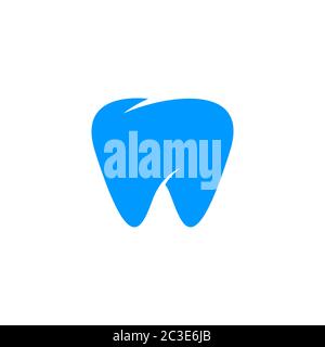 Zahnpflege Logo Design Konzept, Zahn Symbol und Symbol, isoliert auf weißem Hintergrund. Stock Vektor