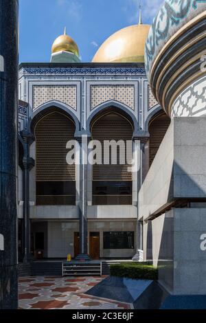 Detailansicht der Jame' ASR Hassanil Bolkiah Moschee in Brunei Darussalam Stockfoto