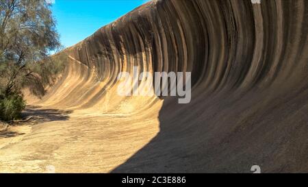 Ein Schuss von Wave Rock in der Nähe von hyden in wa Stockfoto