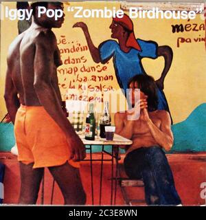 IGGY POP ZOMBIE BIRDHOUSE ORIGINAL ANIMAL RECORDS - Vintage 12'' LP Vinyl Cover Stockfoto