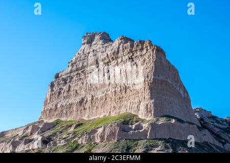 Felsige Landschaft des Scotts Bluff National Monument, Nebraska Stockfoto