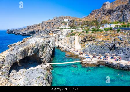 Pirates Fjord namens Kalypso auf Kreta, Griechenland Stockfoto