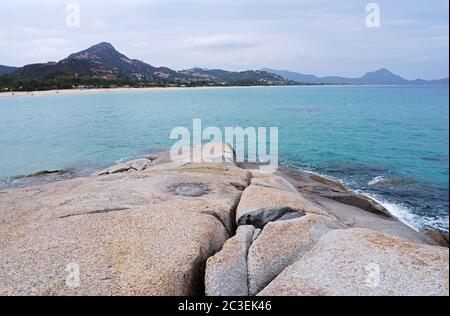 Spiaggia Costa Rei und Schildkröteninsel - Sardinien Stockfoto