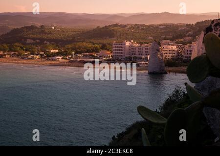 Pizzomunno Strand in Vieste Stockfoto