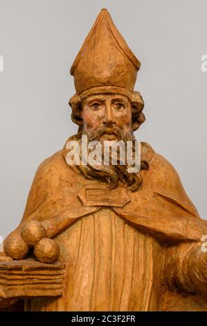 St. Nikolaus. Nach 1750. Mitteleuropäischer Bildhauer. Stockfoto